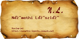 Némethi László névjegykártya