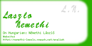 laszlo nemethi business card
