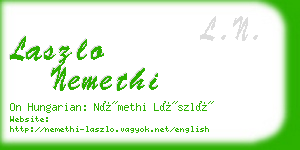 laszlo nemethi business card